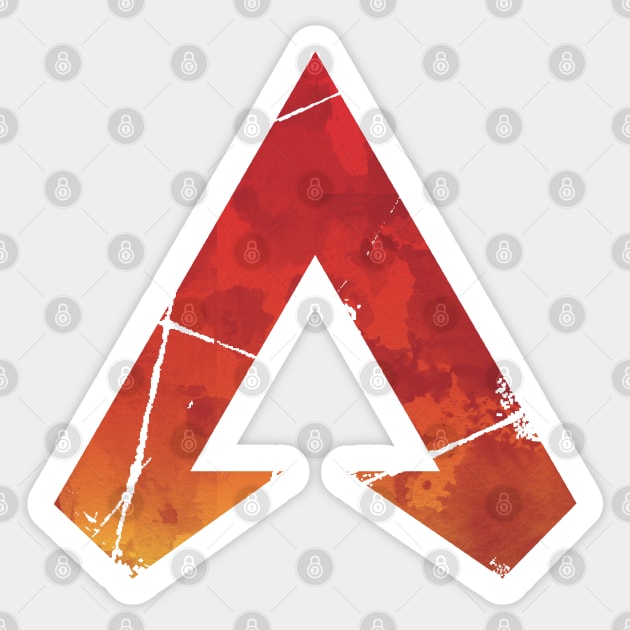 Apex Legends Watercolor Logo | Simple Apex legends Logo Sticker by threadbaregaming